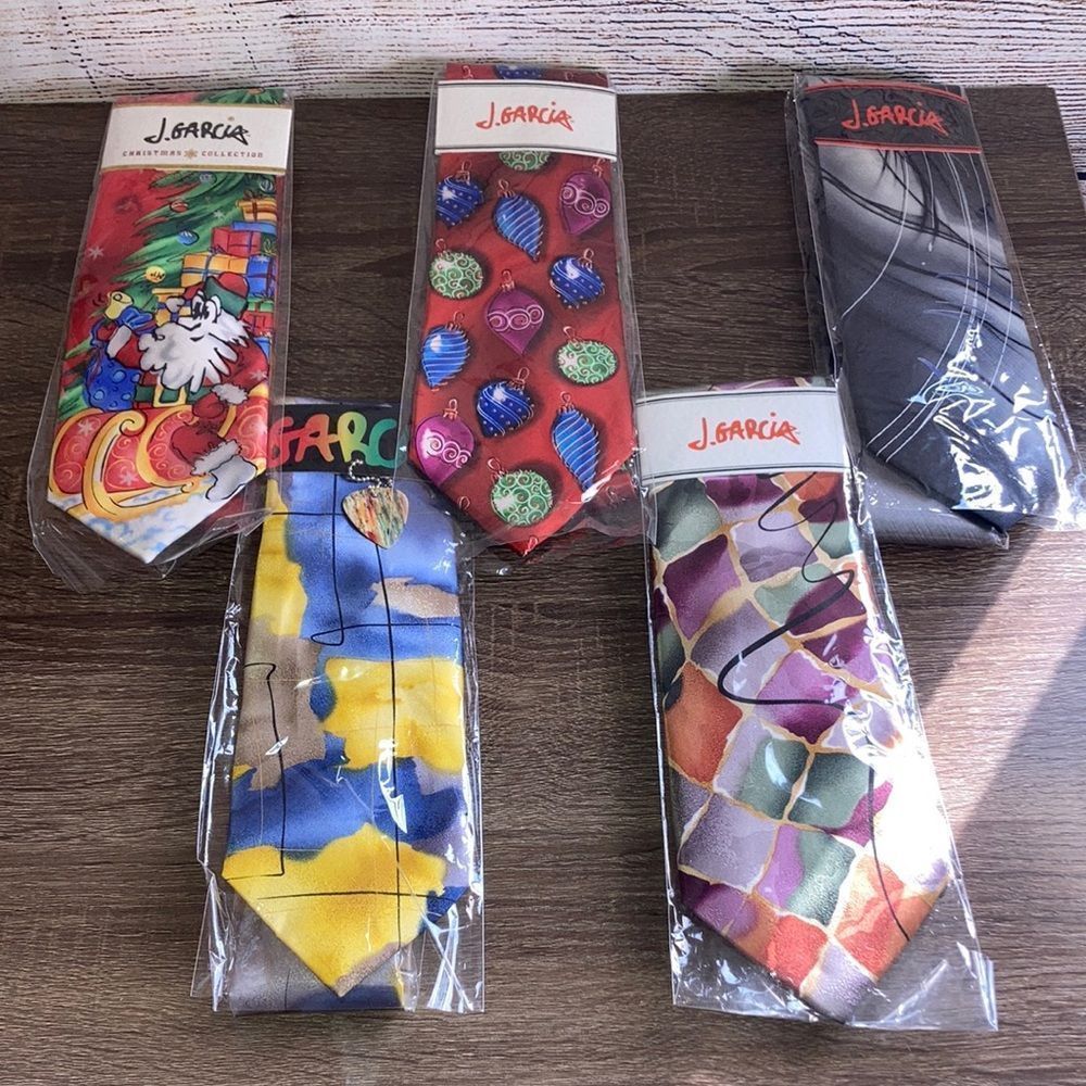 NWT J. Garcia Assortment of  5 Mens Ties